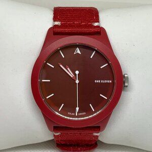 One Eleven Solar Driven Watch 42mm round case red Dial tone CBOE2023 running